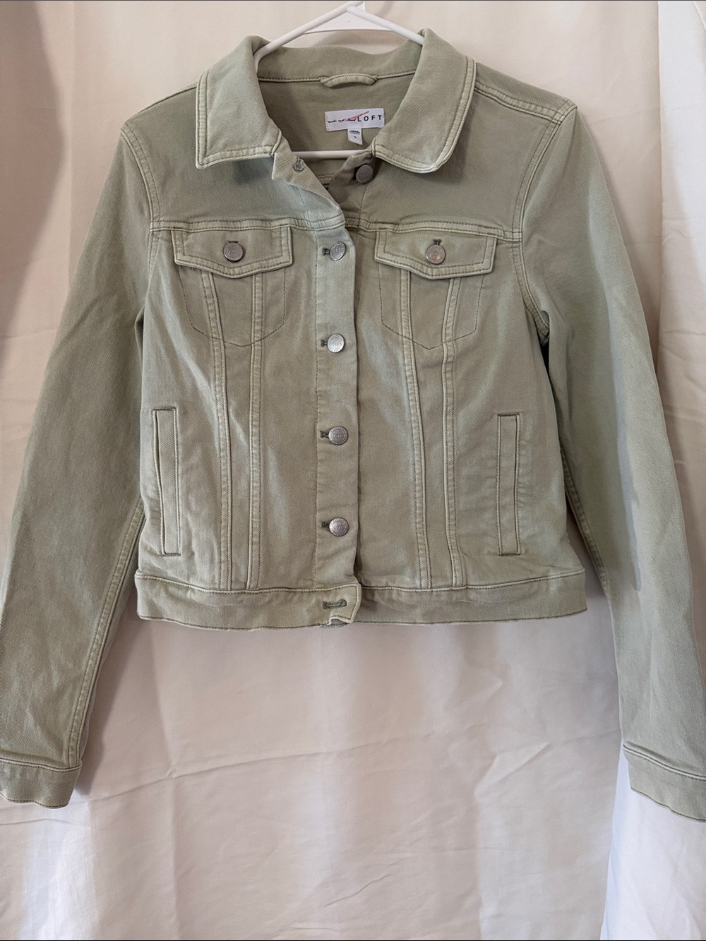 LOFT Sage Green Denim Jacket